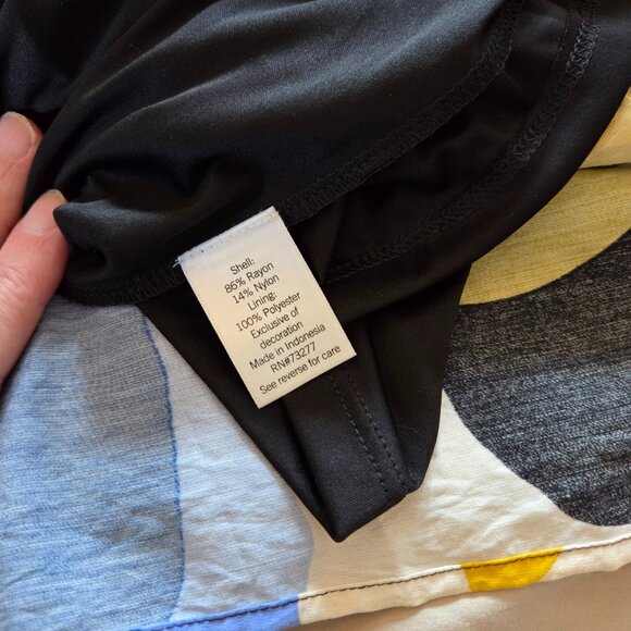 Nine West Multicolor Abstract Baby Doll Maxi Dress XXL - Picture 7 of 7